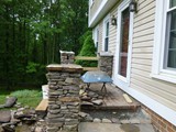 Custom Stone Masonry Stairway and Entrance In Progress