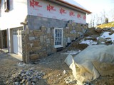 Natural Stone Veneer New Build In Progress