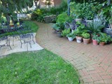 Mixed Masonry Patio Exterior Koi Ponds and Natural Stone Walls